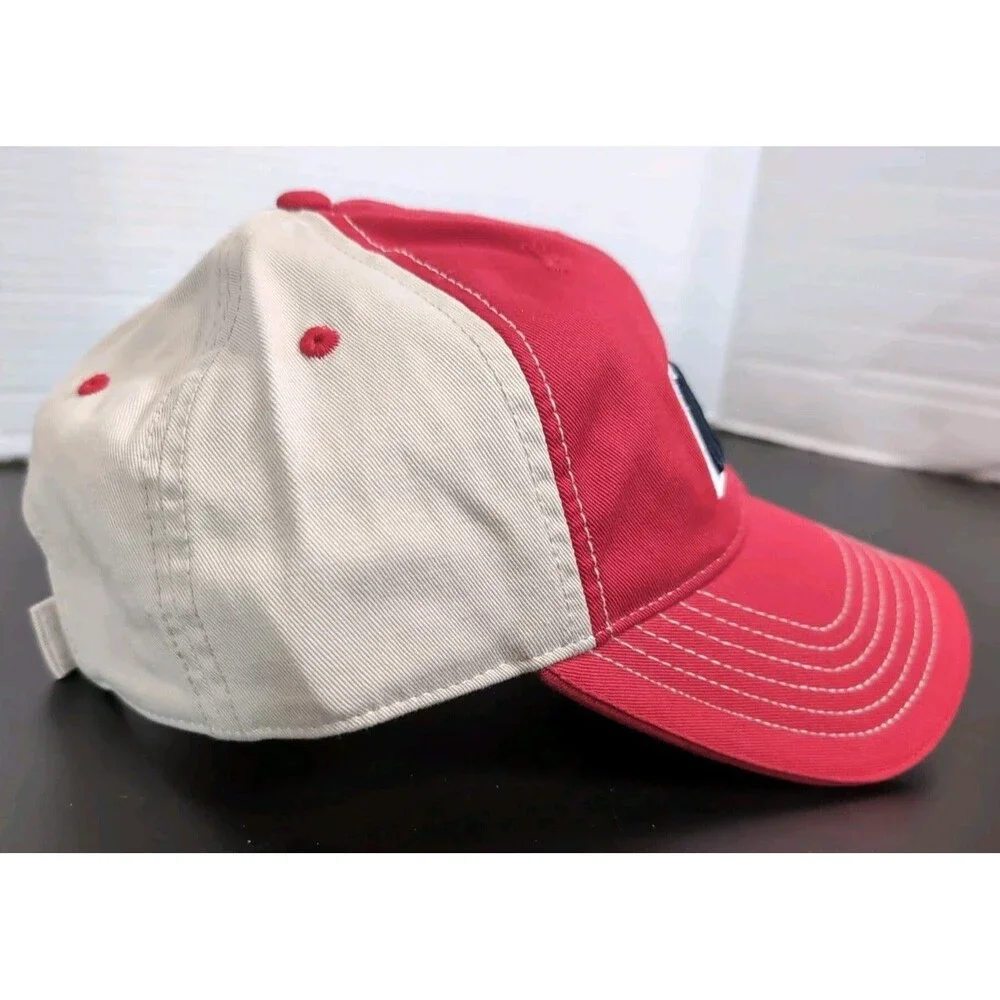 USA hat by ARIZONA JEANS CO.  RED KHAKI  FLAG  Adjustable  NWT